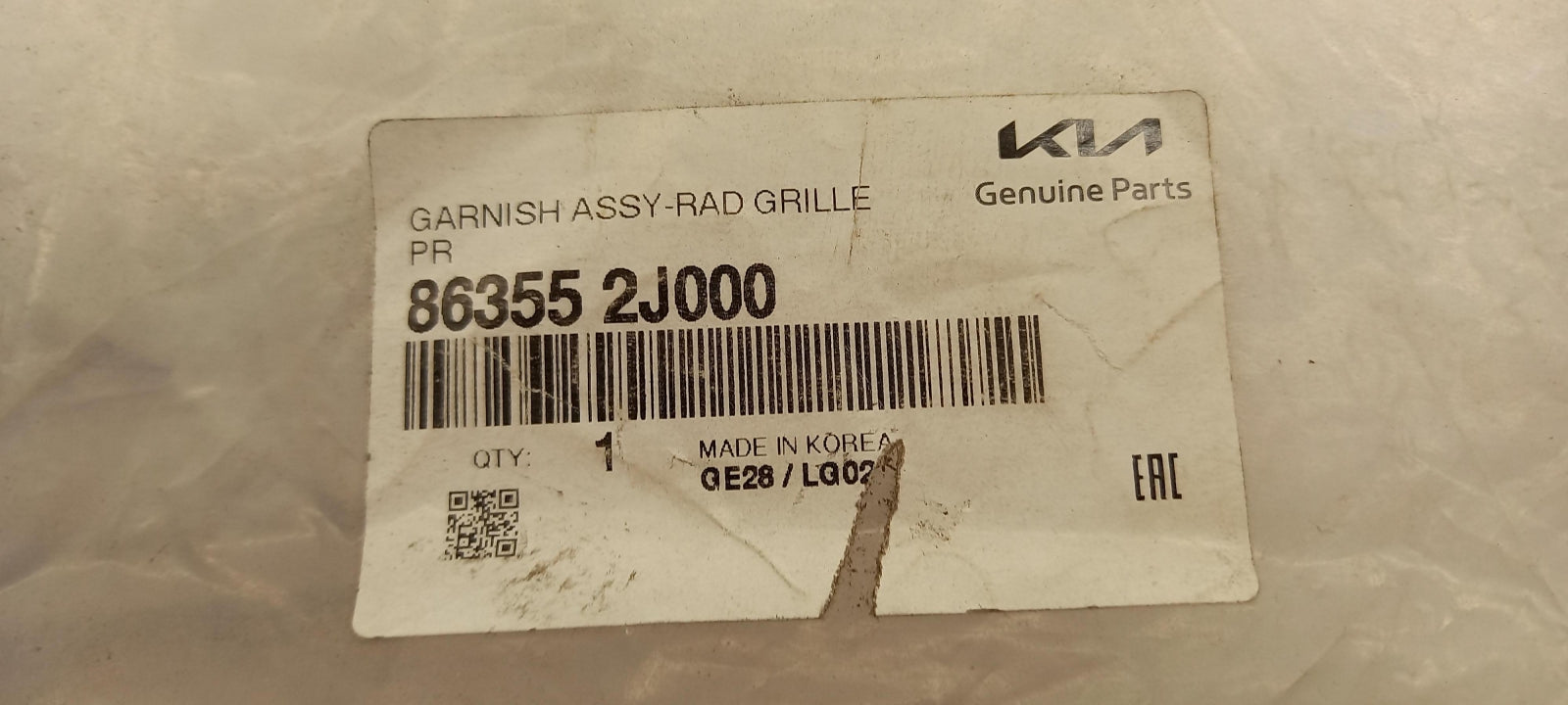 Original OE HYUNDAI/KIA Kühlergittereinsatz 863552J000