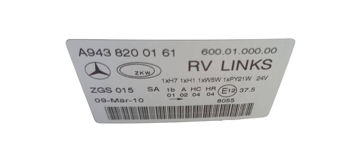 Original MERCEDES-BENZ Actros MP2 Scheinwerfer Halogen Links A9438200161