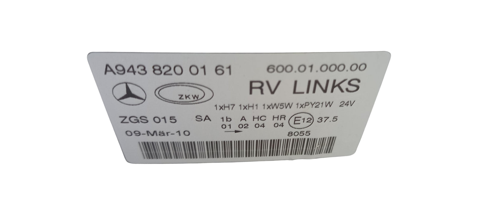 Original MERCEDES-BENZ Actros MP2 Scheinwerfer Halogen Links A9438200161
