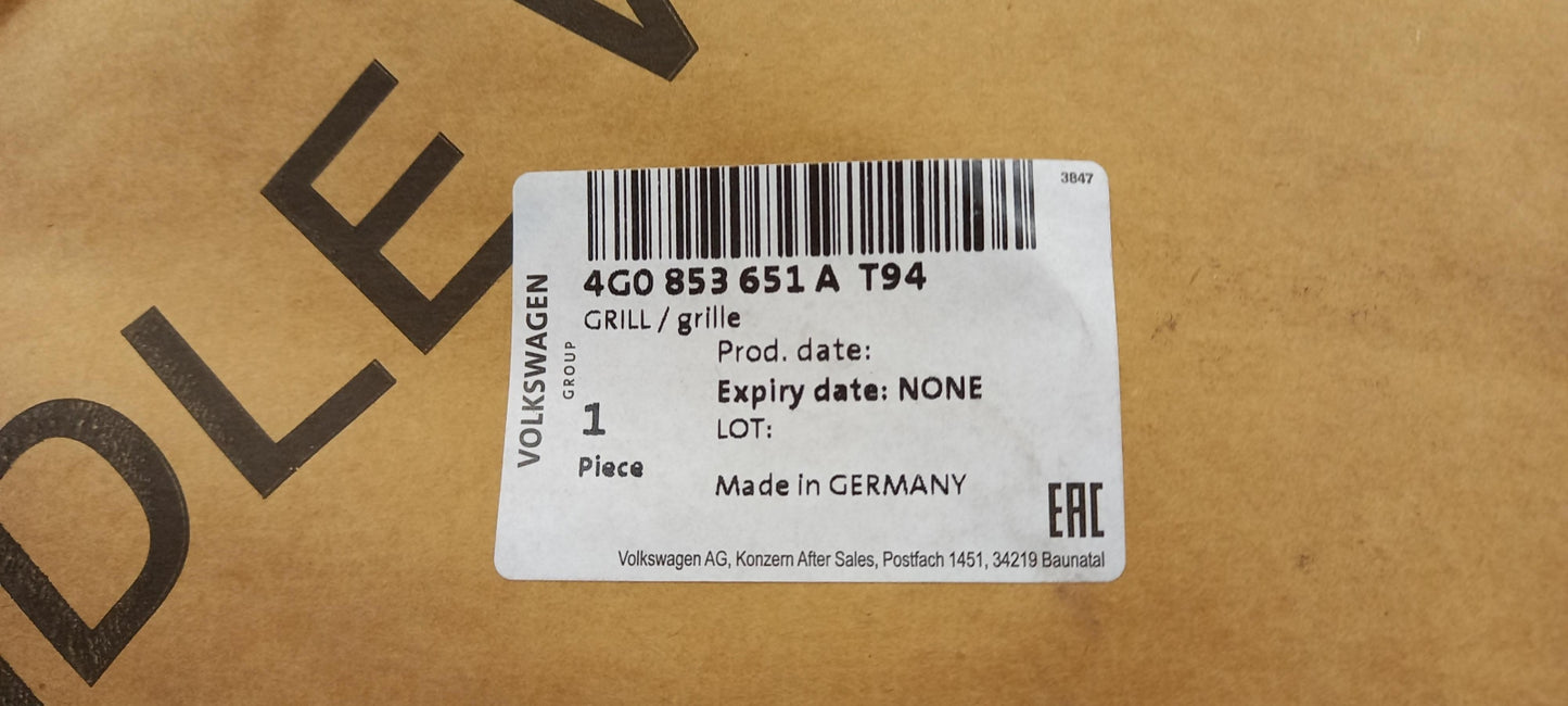 Original OE Volkswagen Kühlergitter 4G0853651AT94
