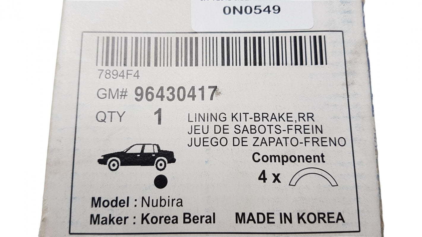 Original OE OPEL Bremsbackensatz 96430417