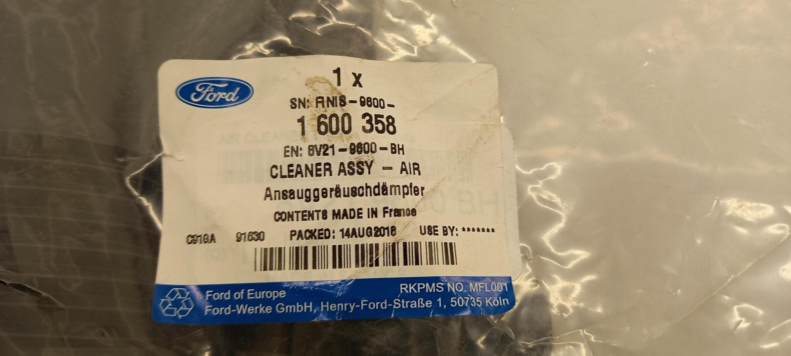 Original OE FORD Luftfilterkasten 1600358
