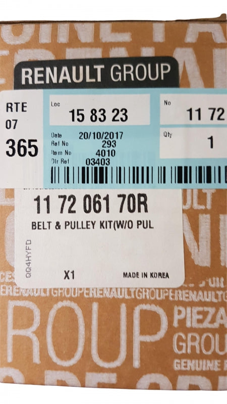 Original OE RENAULT Keilrippenriemen 117206170R