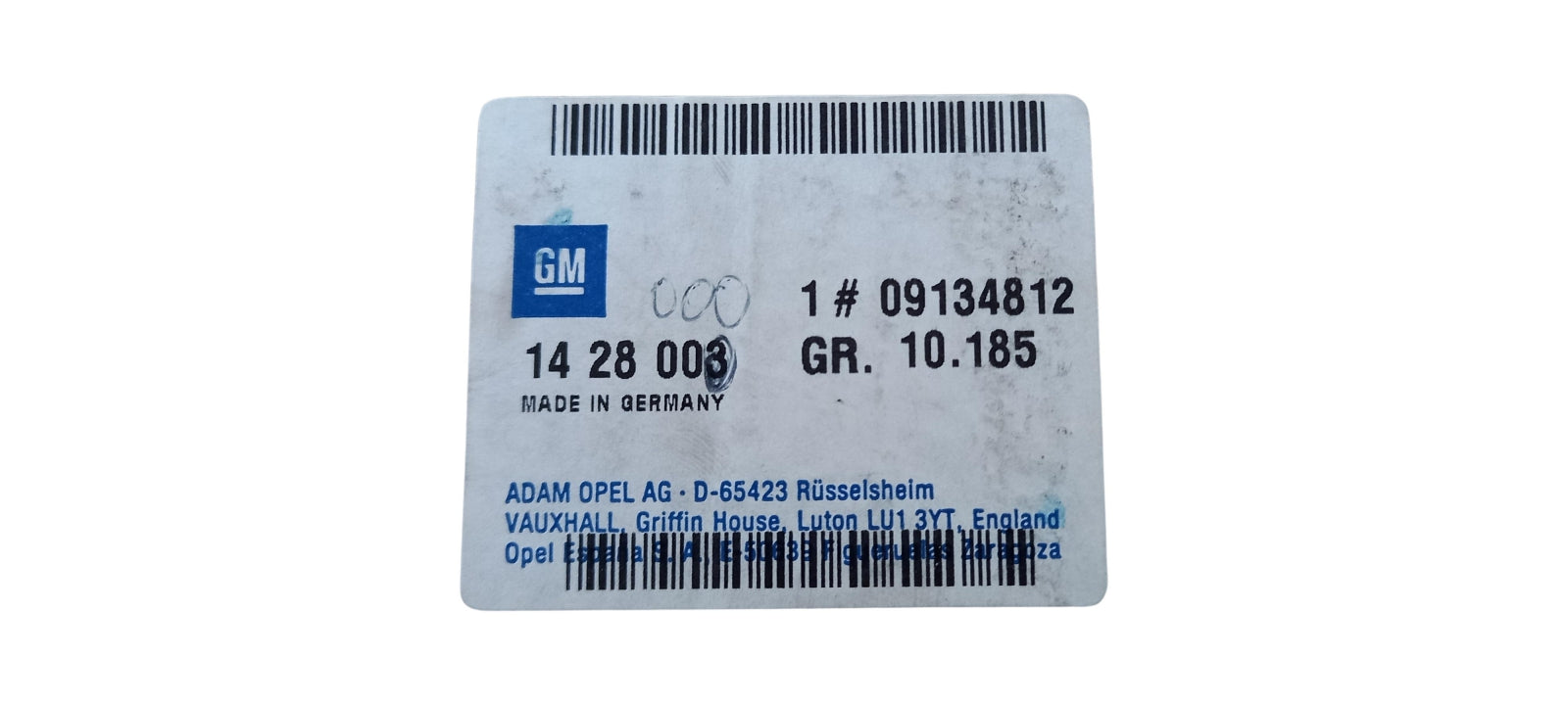 Original OE OPEL Außenspiegelglas 9134812