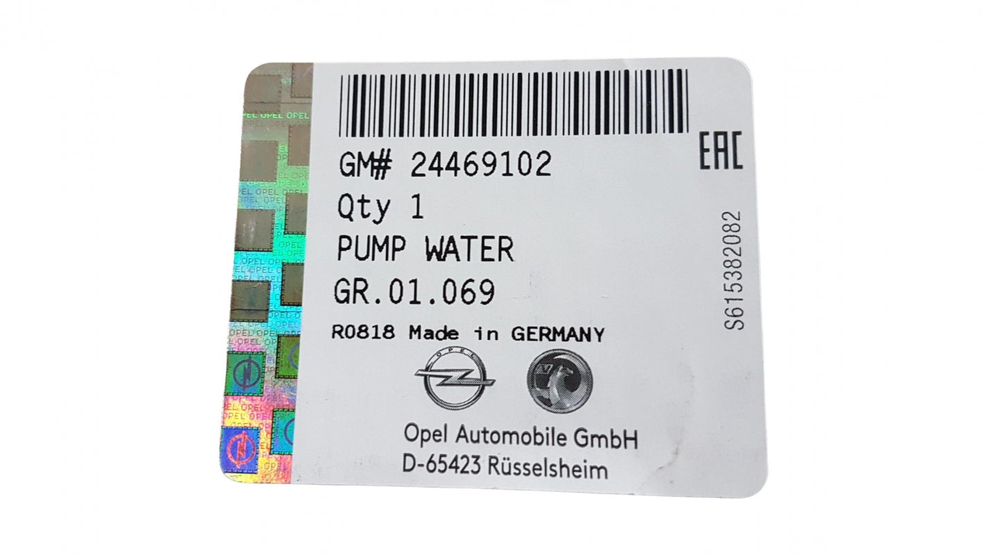 Original OPEL Astra-H Corsa-D Meriva-A Tigra-B 1.0 1.2 1.4i Wasserpumpe 24469102