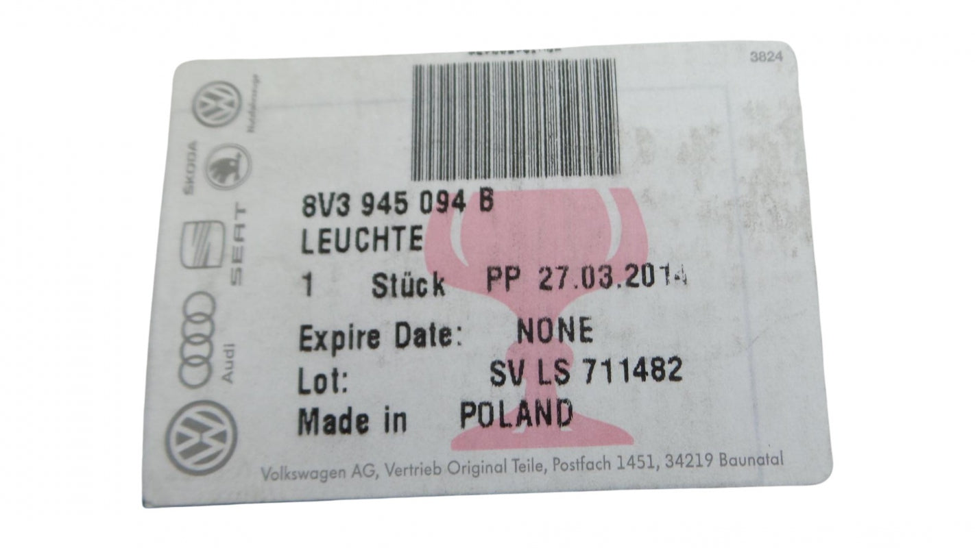 Original AUDI A3 III LED-Schlussleuchte Heckleuchte innen rechts 8V3945094B