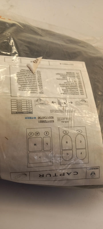 Original OE RENAULT Sitzbezug 8201725651