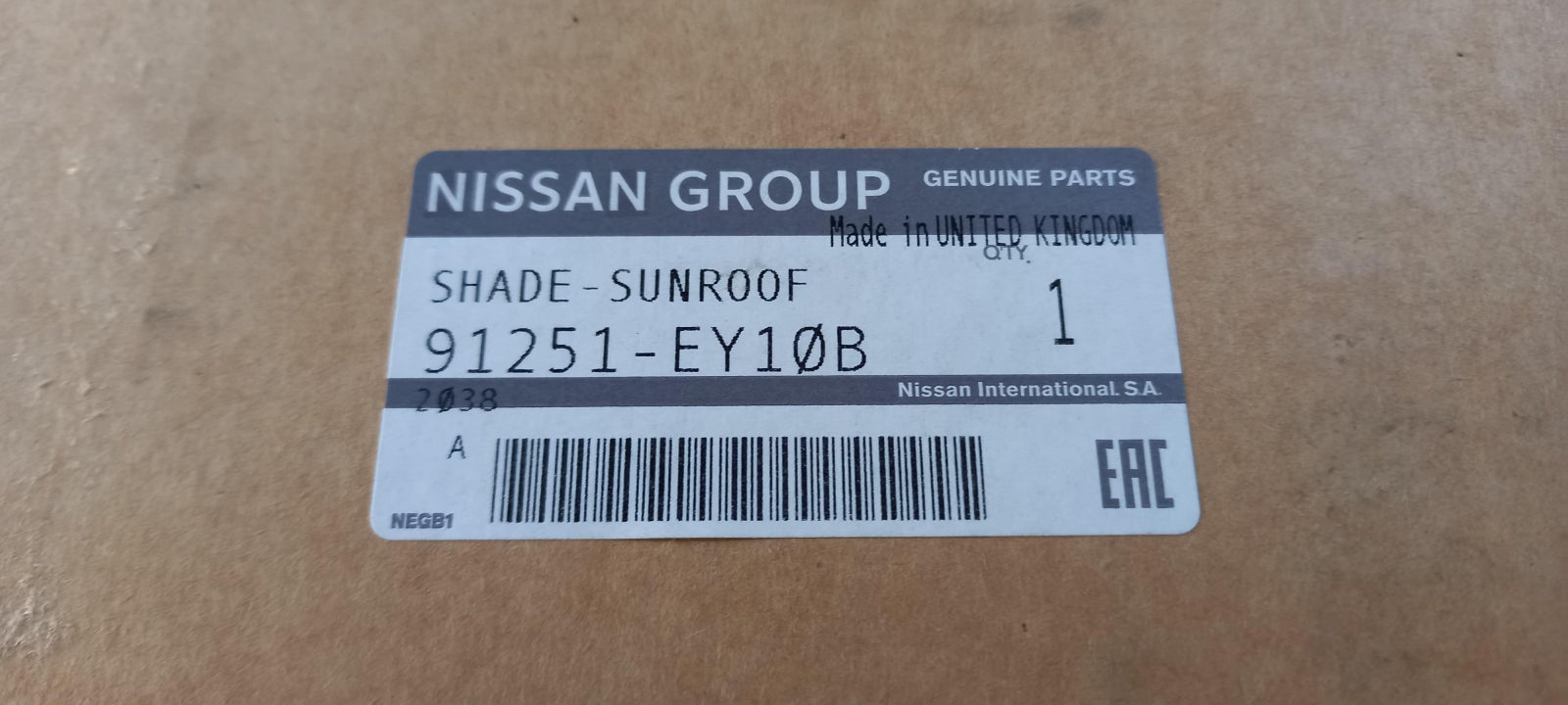 Original OE NISSAN Sonnenschutz 91251EY10B