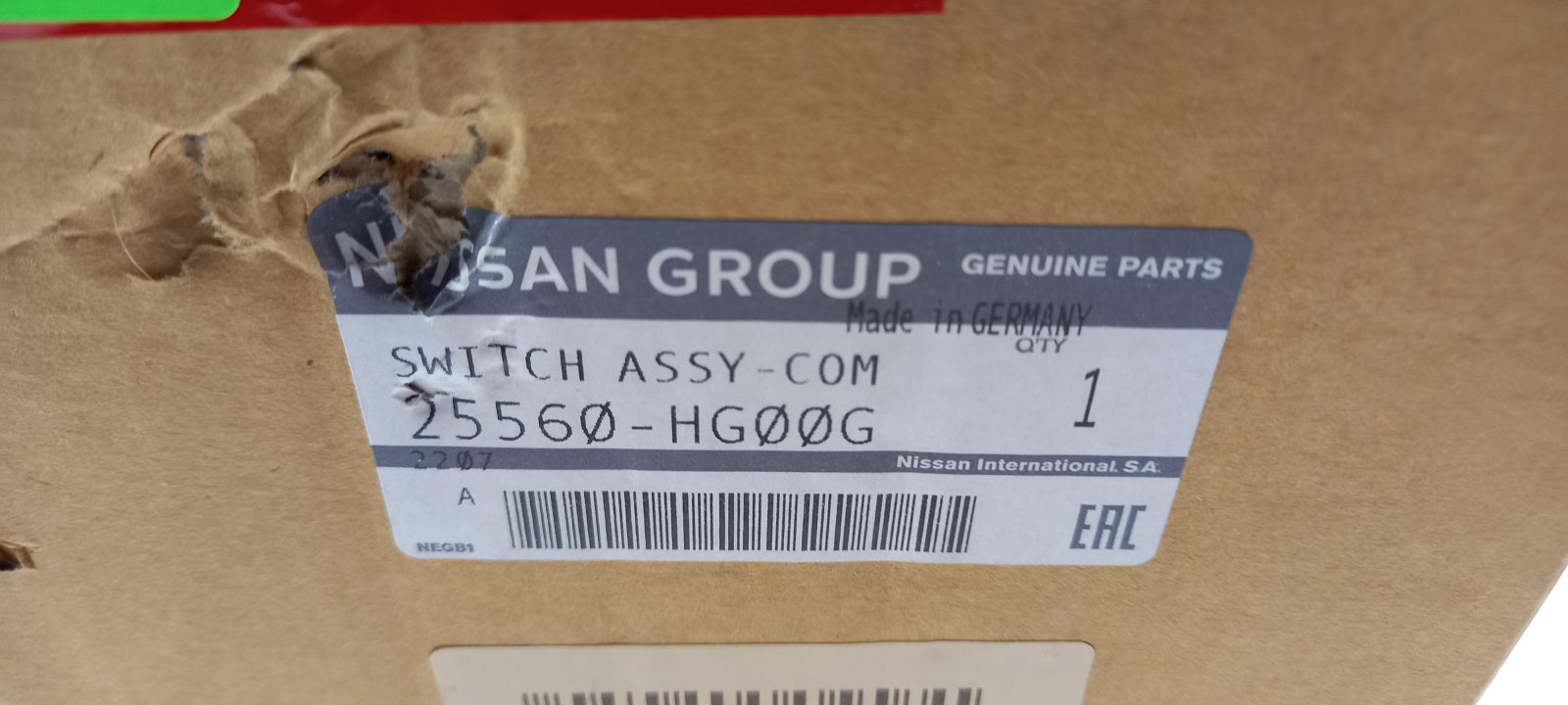 Original OE NISSAN Lenkstockschalter 25560HG00G