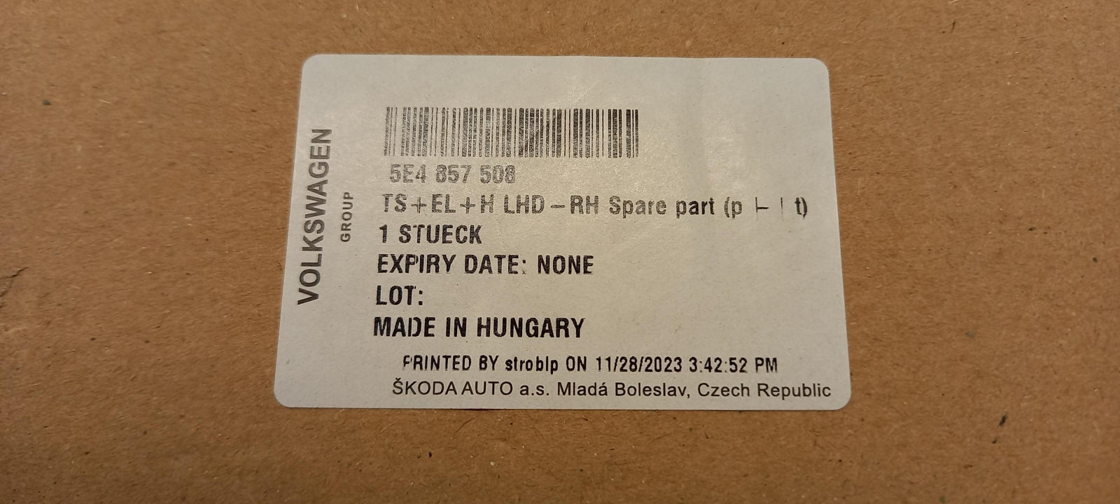 Original OE Volkswagen Außenspiegel 5E4857508