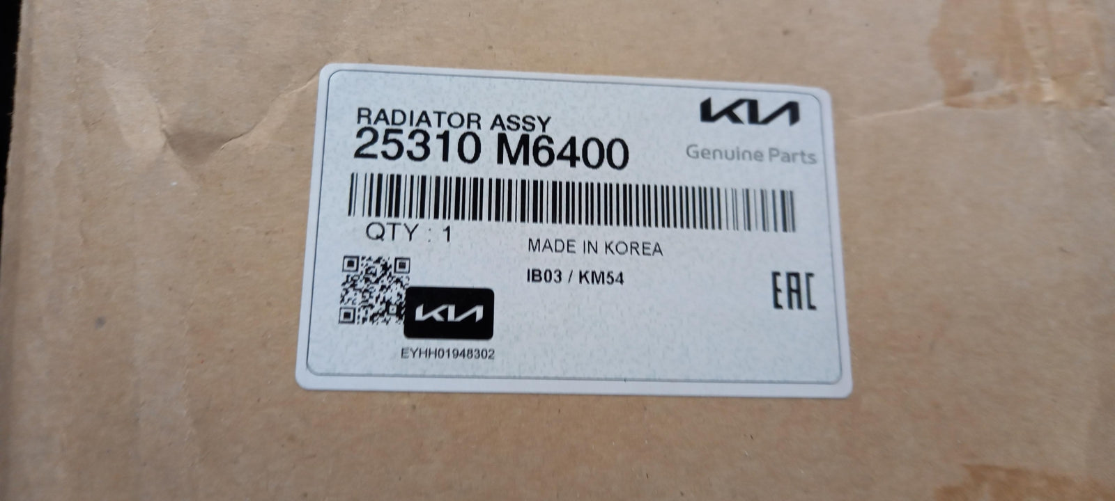 Original OE HYUNDAI/KIA Wasserkühler 25310M6400