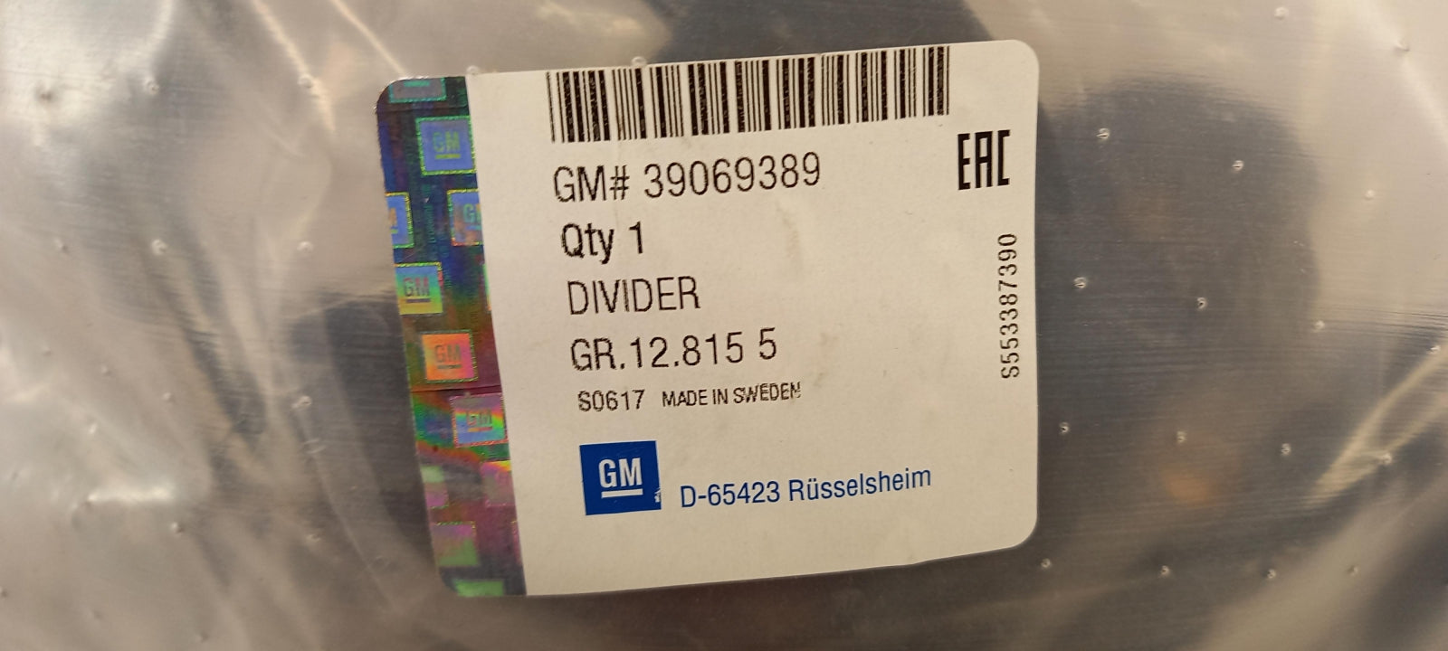 Original OE OPEL Kofferraum Gitter 39069389
