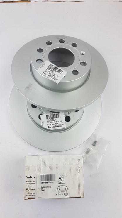 Original VW Caddy 3 Golf 5-6 Touran Bremsscheiben+Bremsbeläge hinten JZW698601AB