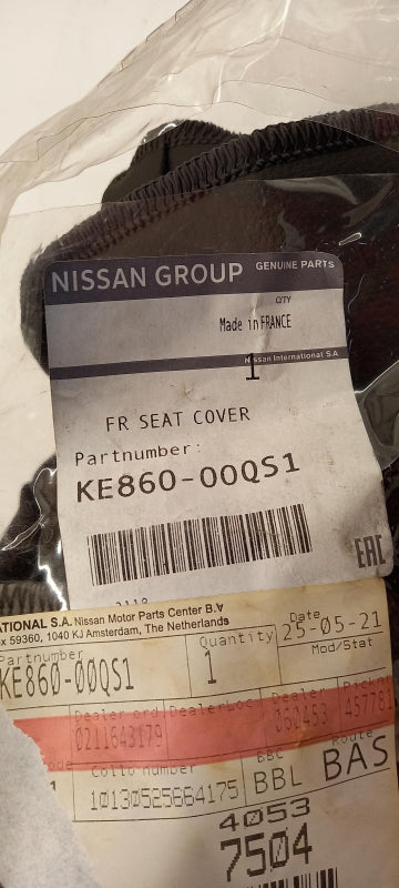 Original OE NISSAN Sitzbezug KE86000QS1