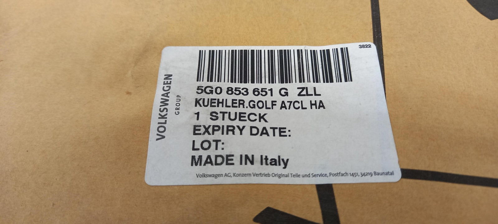 Original VW Golf 7 Kühlergitter Kühlergrill 5G0853651GZLL