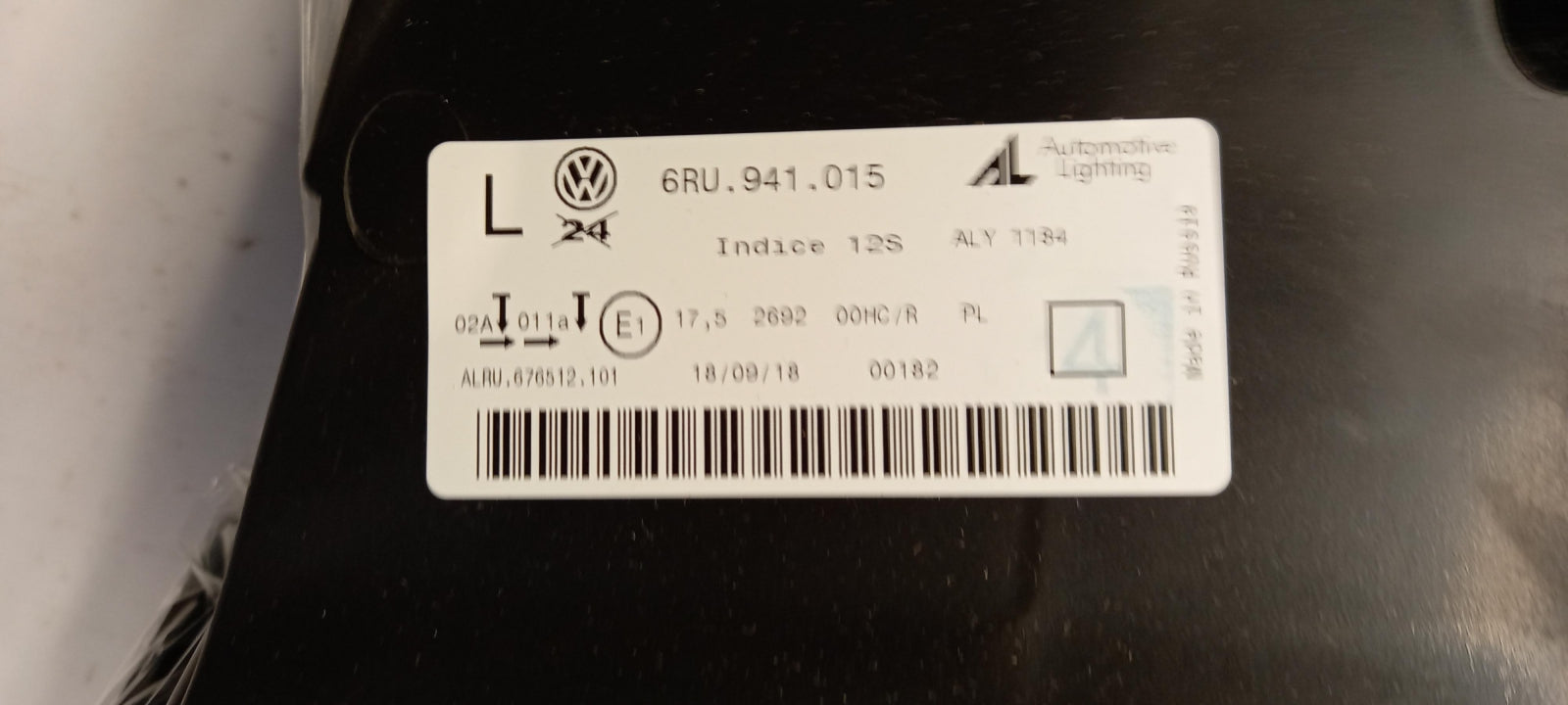 Original VW Polo V (2009-2022) Frontscheinwerfer Scheinwerfer Links 6RU941015