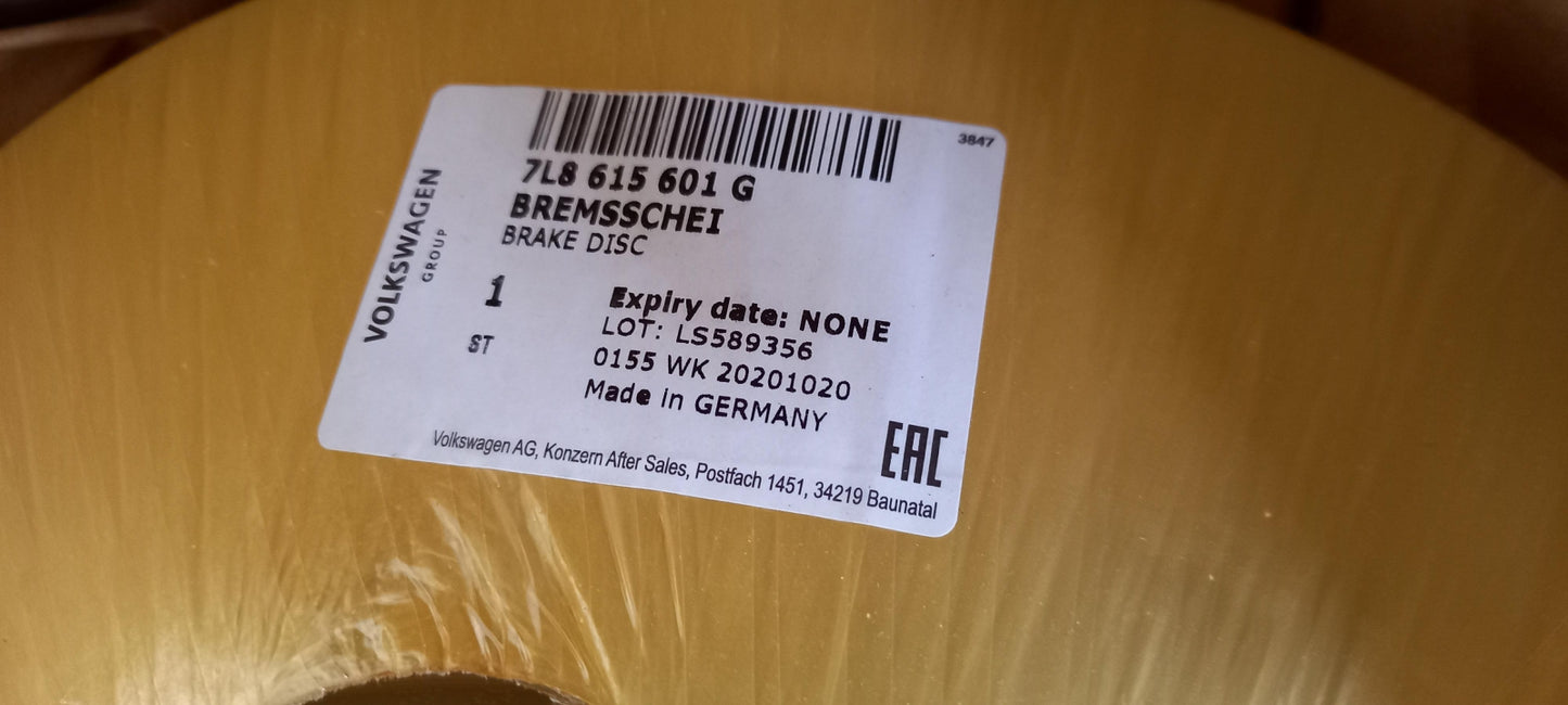 Original OE Volkswagen Bremsensatz 2 Bremsscheiben + 4 Bremsbeläge JZW698601BE