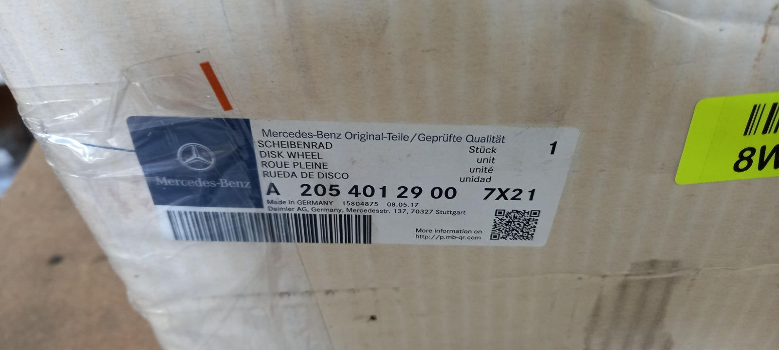 Original OE MERCEDES-BENZ Felge A20540129007X21