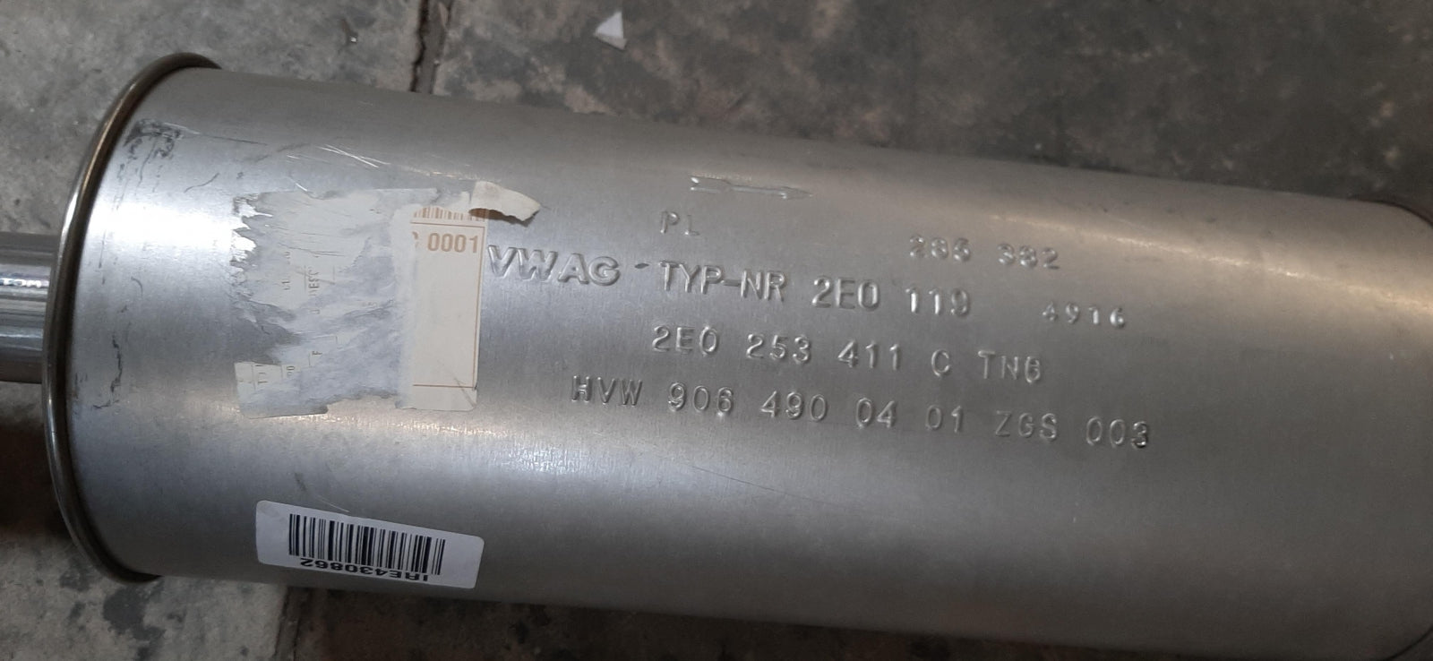 Original OE Volkswagen Abgasanlage Schalldämpfer 2E0253409R