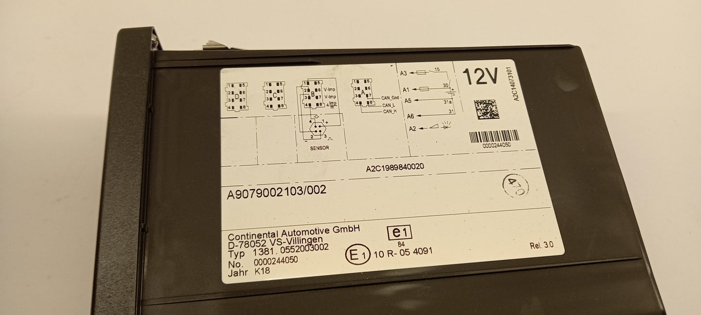 Original MERCEDES-BENZ Sprinter W907 Tachograph A9079002103