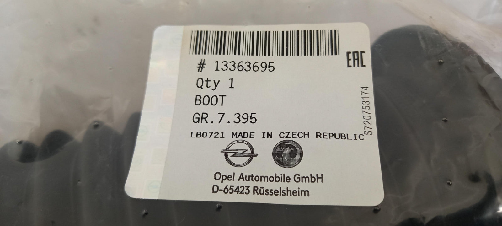 Original OPEL Astra K (B16) Stoßdämpfer Schutzkappe / Faltenbalg 13363695