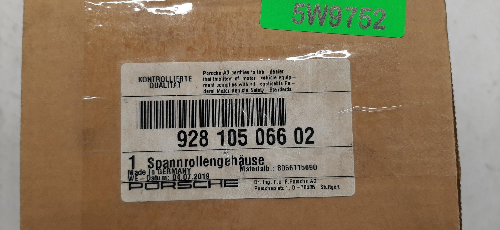 Original OE PORSCHE Halter 92810506602