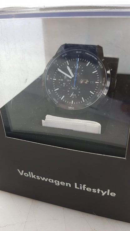 Original VOLKSWAGEN "R" Chronograph Armbanduhr Schwarz 7P0050800B041