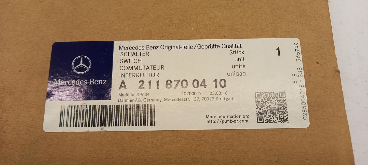 Original OE MERCEDES-BENZ Sitzbelegung Schalter A2118700410