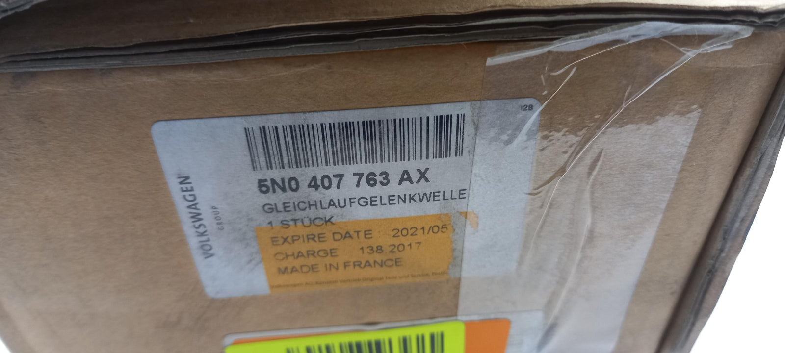 Original OE Volkswagen Antriebswelle 5N0407763AX