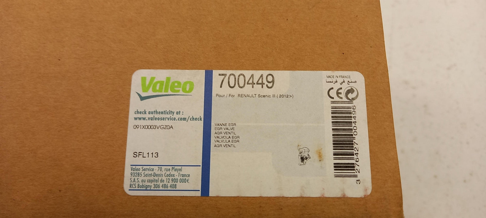 VALEO AGR-Ventil 700449