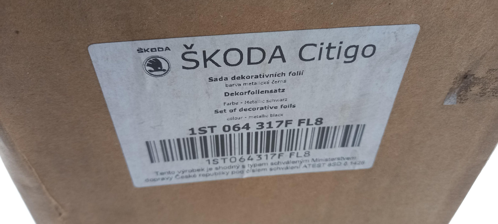 Original SKODA Citigo NF 12-20 2-türer Dekorfolie weiß 1ST064317FFL8