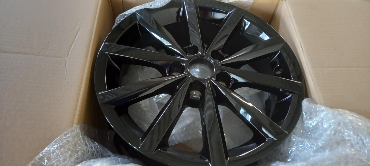 Original VW Polo 6C Alufelge Novara 6Jx15 ET40 schwarz-glänzend 6C0601025QAX1