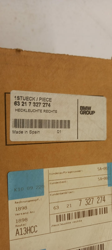Original OE BMW Heckleuchte 63217327274