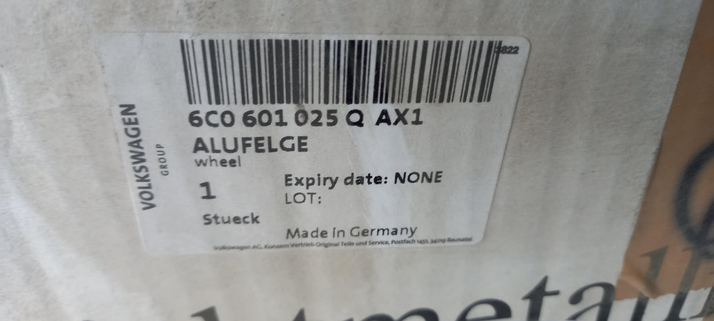 Original VW Polo 6C Alufelge Novara 6Jx15 ET40 schwarz-glänzend 6C0601025QAX1
