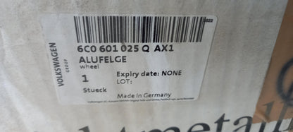 Original VW Polo 6C Alufelge Novara 6Jx15 ET40 schwarz-glänzend 6C0601025QAX1