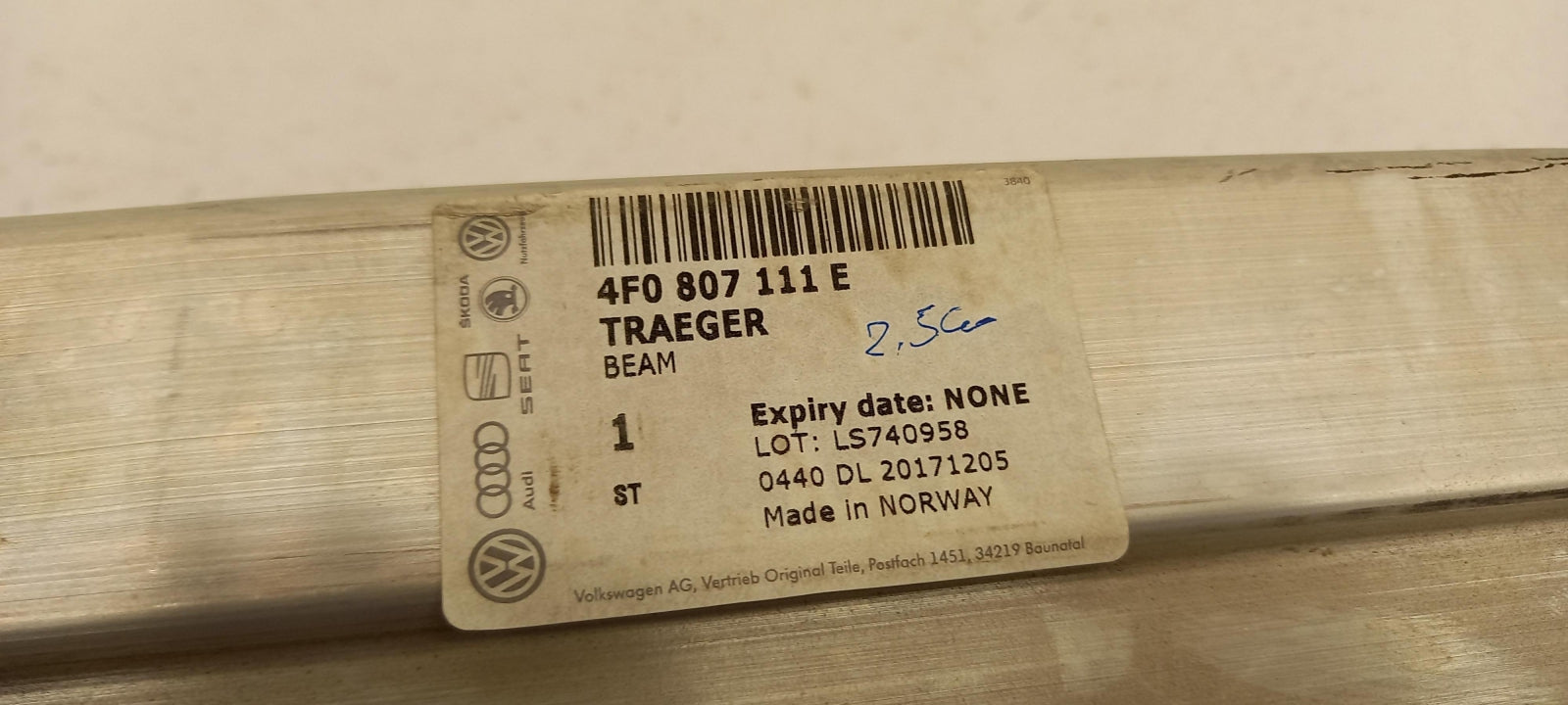 Original AUDI A6/S6 4F 09-11 Stoßstangenträger vorne 4F0807111E