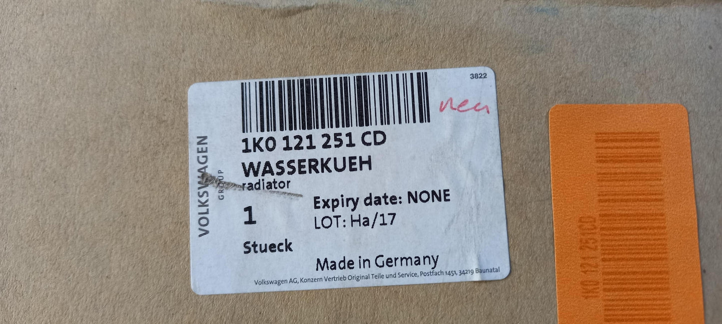 Original AUDI A3 VW Caddy Golf VI SKODA Octavia II Wasserkühler 1K0121251CD