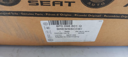 Original AUDI A4 8H/8E 2xBremsscheiben und Bremsbeläge hinten 8P0098601Q
