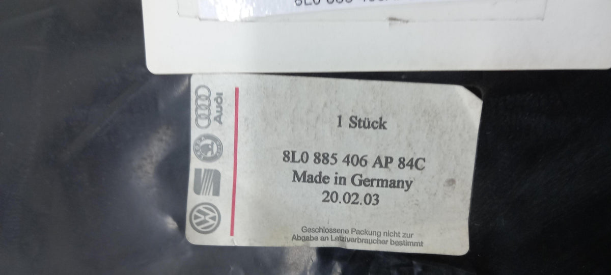 Original AUDI A3 8L Sitzbezug Leder soulschwarz hinten rechts 8L0885406AP84C