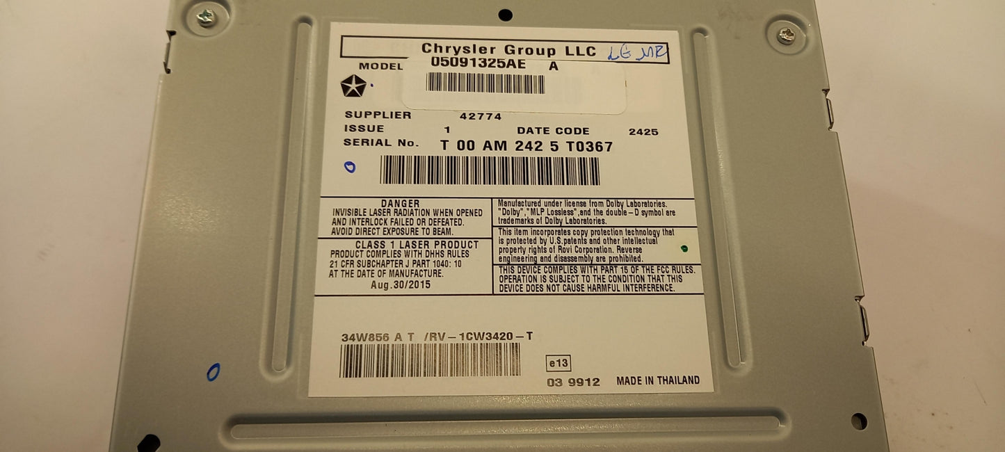 Original OE FIAT Multimedia Haupteinheit K05091325AE