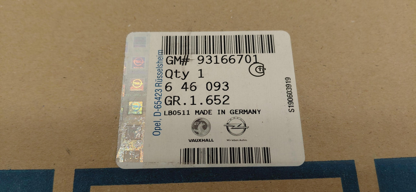 Original OE OPEL Ölpumpe 93166701
