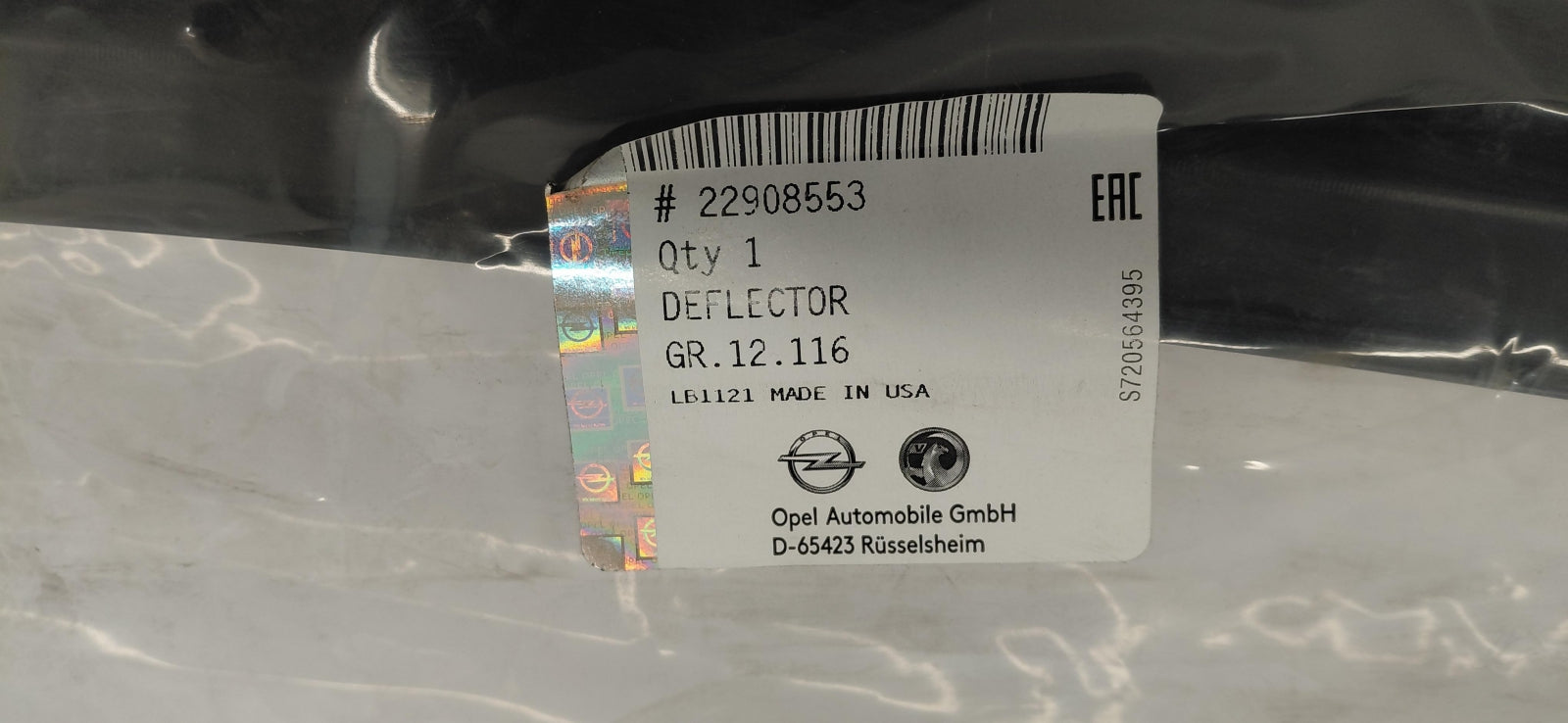 Original OE OPEL Wasserabweiser 22908553