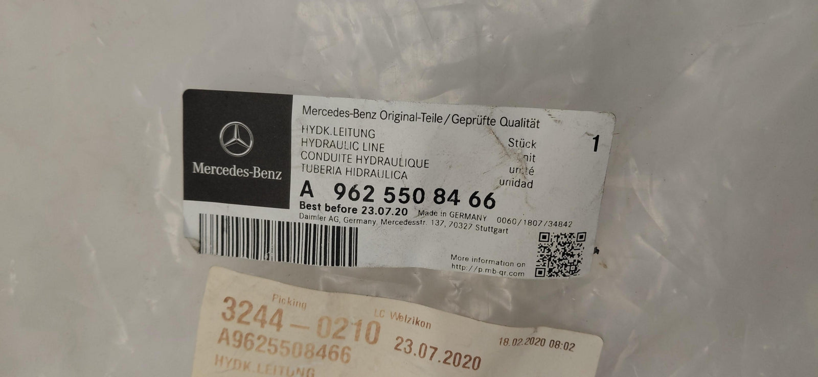 Original OE MERCEDES-BENZ Schlauch A9625508466