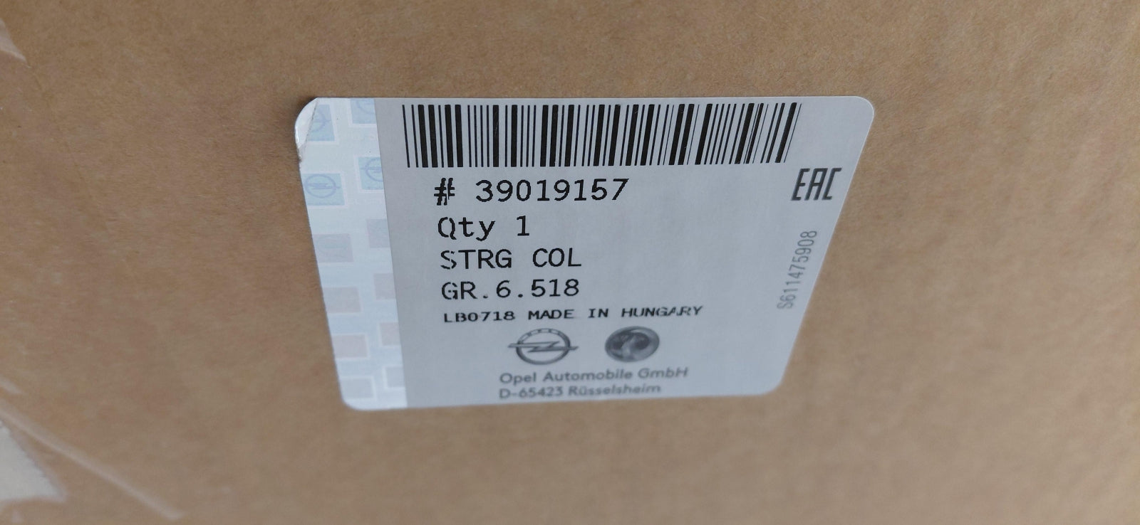 Original OE OPEL Lenksäule 39019157
