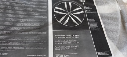 Original SKODA Fabia 11-15 Gigaro Alufelge 7Jx17 ET41  5J0071496B