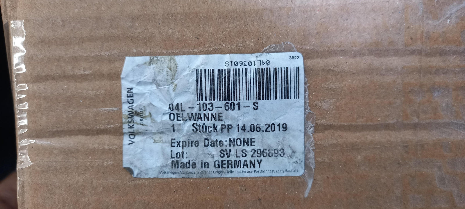Original OE Volkswagen Ölwanne 04L103601S