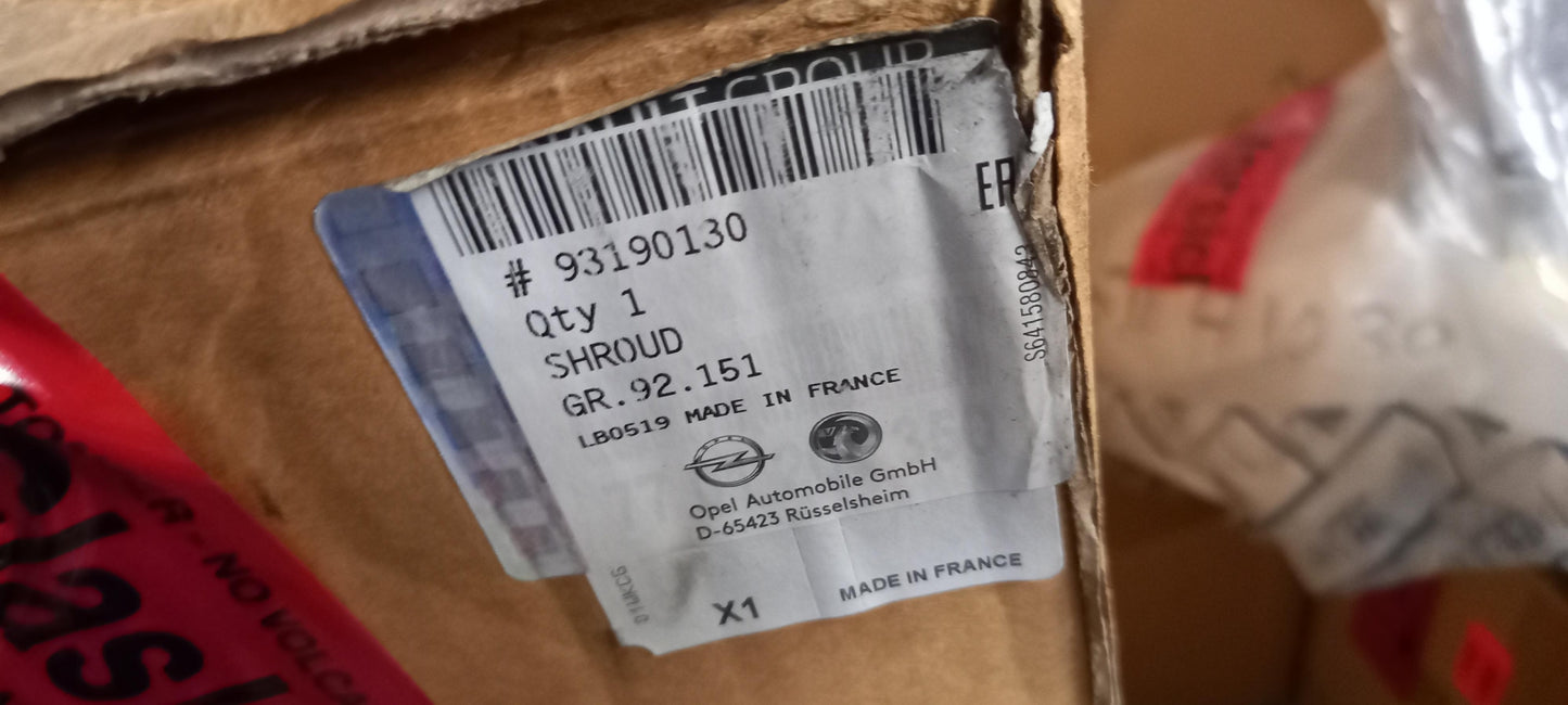 Original OE OPEL Lüfterzarge 93190130