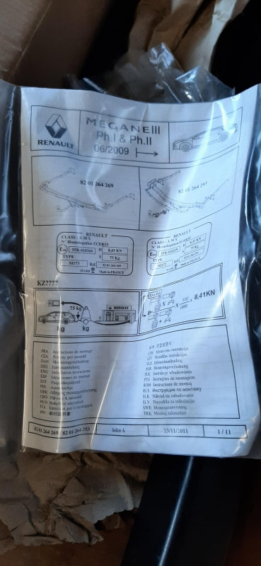 Original OE RENAULT Anhängerkupplung 8201264293