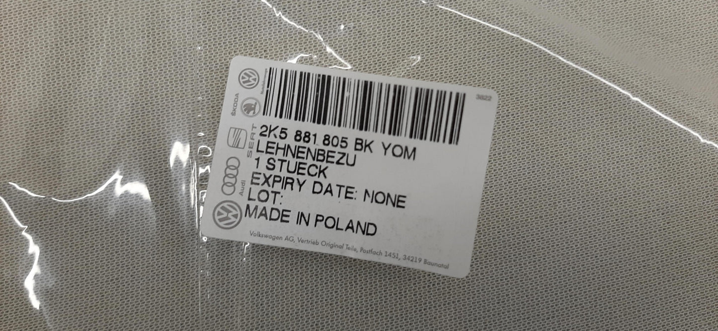 Original OE Volkswagen Sitzbezug 2K5881805BKYOM