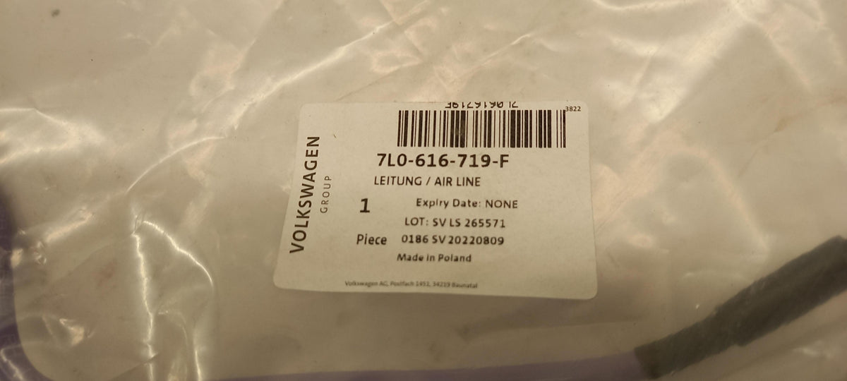 Original AUDI Q7 4L VW Touareg 7L Aufhängungsluftleitung 7L0616719F
